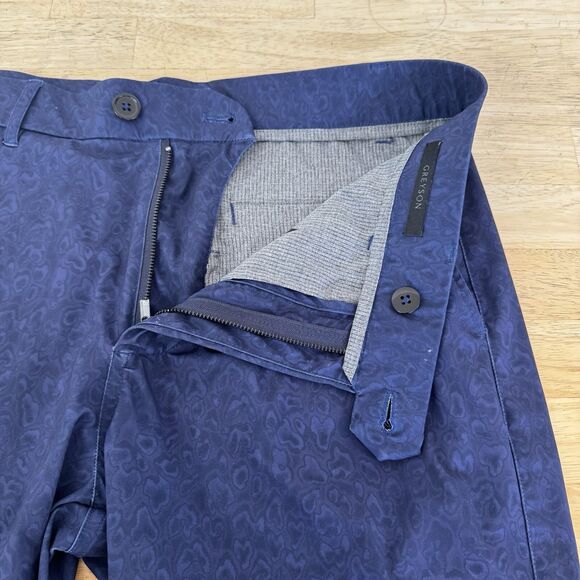 Greyson Montauk Performance Golf Shorts Stretch Breathable Lux Mens 32 Blue 10" - Picture 8 of 12